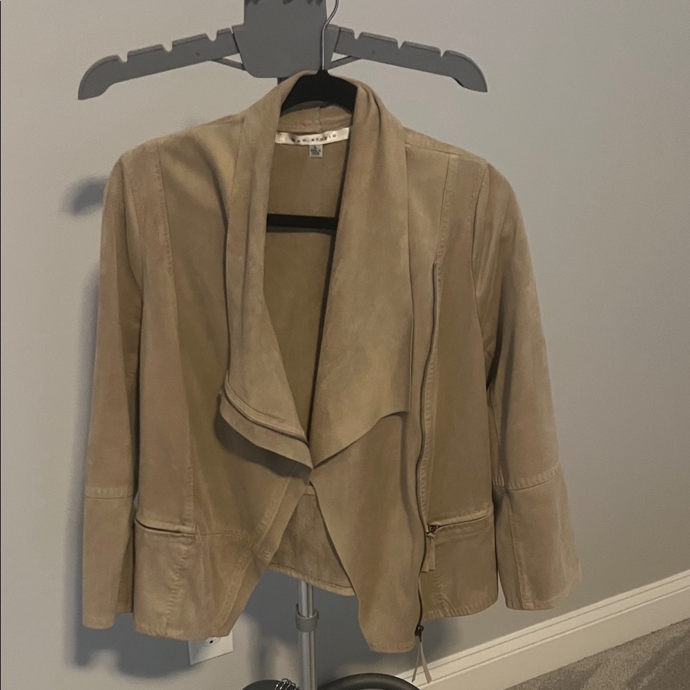 Max Studio Faux Suede Tan Jacket - image 1